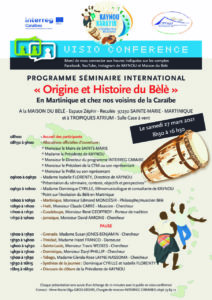 flyer programme séminaire international Origine et histoire du bèlè